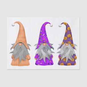 Mousseline Papier Tissu Des Trois Gnomes D'Halloween