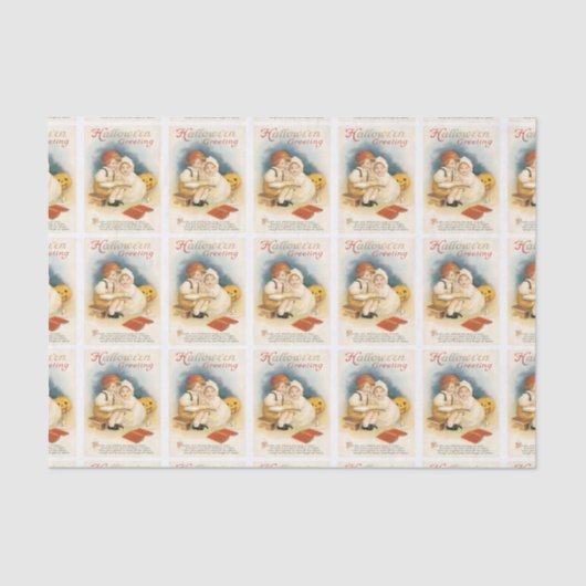 Mousseline Papier Tissu D'Halloween De Nuit (Recto)