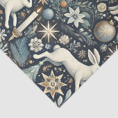 Mousseline Papier tissu d'hiver de lapin céleste (Détail)