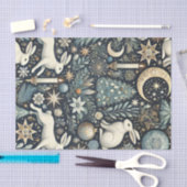 Mousseline Papier tissu d'hiver de lapin céleste (Artisanat)