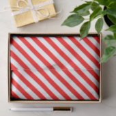 Mousseline Papier Tissu Diagonal Rouge (Cadeau)