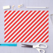 Mousseline Papier Tissu Diagonal Rouge (Artisanat)