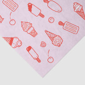 Mousseline Papier Tissu D'Impression De Crème De Glace Couleu (Détail)