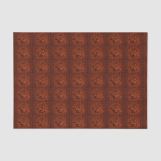 Mousseline Papier Tissu Dragon (Recto)