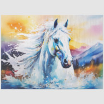 Papier Tissu du Cheval de Fente d'Encre Coloré