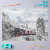 Mousseline papier tissu du train d'hiver (Artisanat)