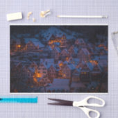 Mousseline papier tissu du village d'hiver (Artisanat)