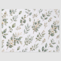 Papier Tissu Élégant Botanique Eucalyptus