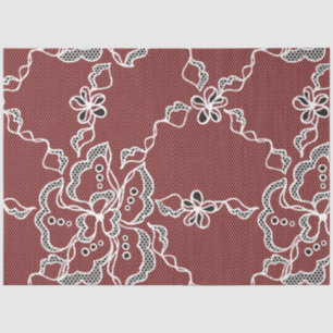 Mousseline Papier Tissu en dentelle noire vintage