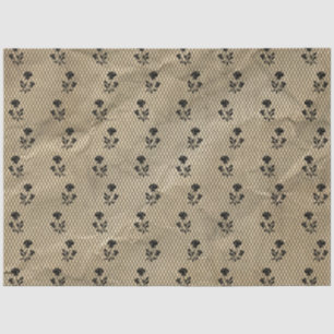 Mousseline Papier Tissu en dentelle noire vintage