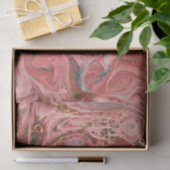 Mousseline Papier Tissu En Marbre Rose (Cadeau)