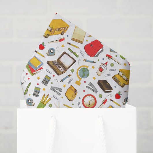 Mousseline Papier Tissu Enseignant École (Sac cadeau)