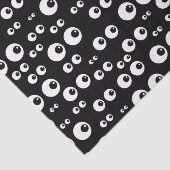 Mousseline Papier Tissu Eyeball Noir & Blanc (Détail)
