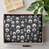 Mousseline Papier Tissu Eyeball Noir & Blanc (Cadeau)