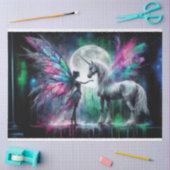 Mousseline Papier Tissu Fairy Rainbow Pegasus (Artisanat)