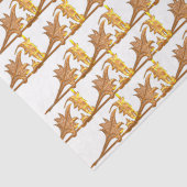 Mousseline Papier Tissu - Fer d'angle doré (Détail)