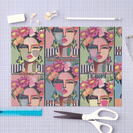 Mousseline Papier Tissu Fiesta (Artisanat)