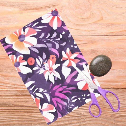 Mousseline Papier Tissu Fleur Douceur