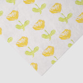 Mousseline Papier Tissu Fleur Jaune (Détail)