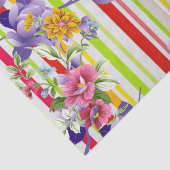 Mousseline Papier Tissu Fleur Purple Bande (Détail)