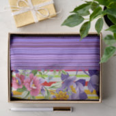 Mousseline Papier Tissu Fleur Purple Bande (Cadeau)