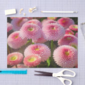 Mousseline Papier Tissu Fleur Rose (Artisanat)