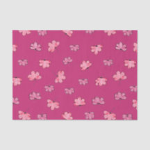 Papier Tissu Fleur Rose Cute