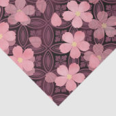 Mousseline papier tissu fleurs cerisier (Détail)