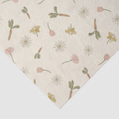 Mousseline Papier Tissu Fleurs Printemps (Détail)