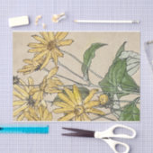 Mousseline Papier Tissu Fleurs vintages (Artisanat)