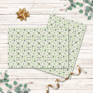 Mousseline Papier Tissu Floral à crème vintage