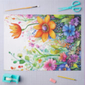 Mousseline Papier Tissu Floral de printemps (Artisanat)