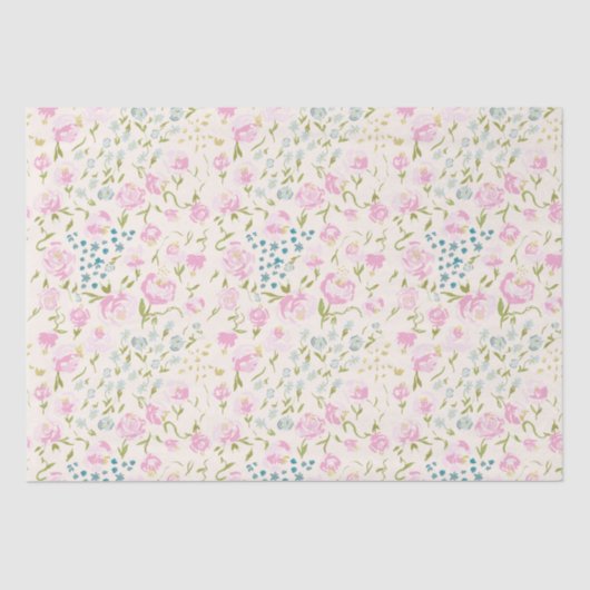 Mousseline Papier Tissu Floral Heaven (Recto)