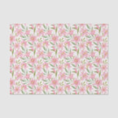Mousseline Papier Tissu Floral Lys Roses (Recto)