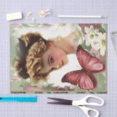 Mousseline Papier Tissu Floral Victorian (Artisanat)