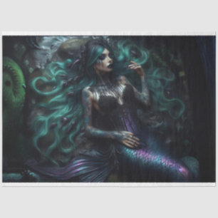 Mousseline Papier Tissu Foncé Mermaid