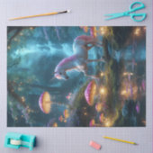 Mousseline Papier Tissu Forêt Unicorne (Artisanat)