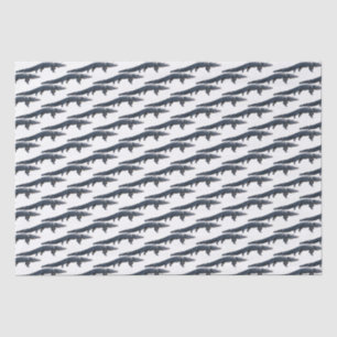 Mousseline Papier Tissu Gator Walking