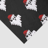 Mousseline Papier Tissu Ghost père Noël (Détail)