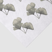 Mousseline Papier Tissu Ginkgo (Détail)