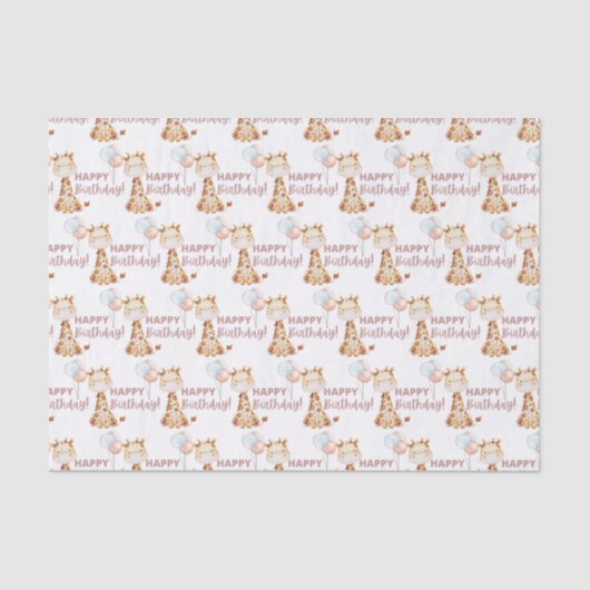 Mousseline Papier Tissu Giraffe (Recto)
