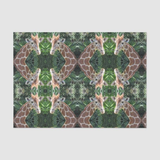 Mousseline Papier Tissu Giraffe (Recto)