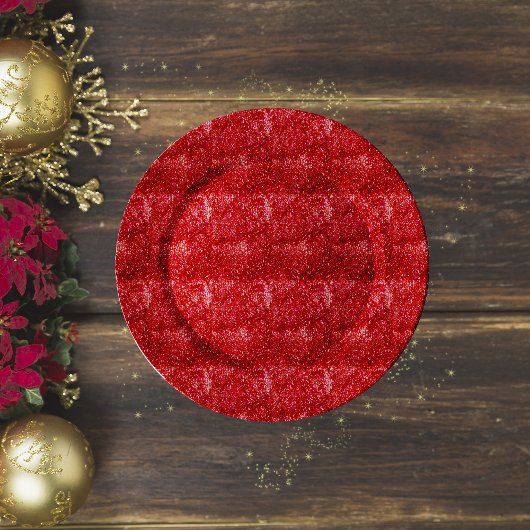 Mousseline Papier Tissu Glitter Red Decoupage