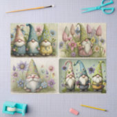 Mousseline Papier Tissu Gnomes Spring (Artisanat)