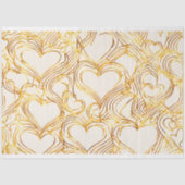 Mousseline Papier Tissu Golden Heart (Recto)