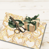 Mousseline Papier Tissu Golden Heart