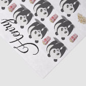 Mousseline Papier Tissu Grandes Panda Bear Popcorn (Détail)