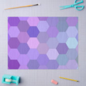 Mousseline papier tissu hexagone violet (Artisanat)