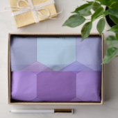 Mousseline papier tissu hexagone violet (Cadeau)