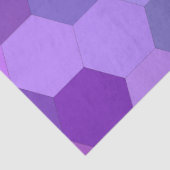 Mousseline papier tissu hexagone violet (Détail)
